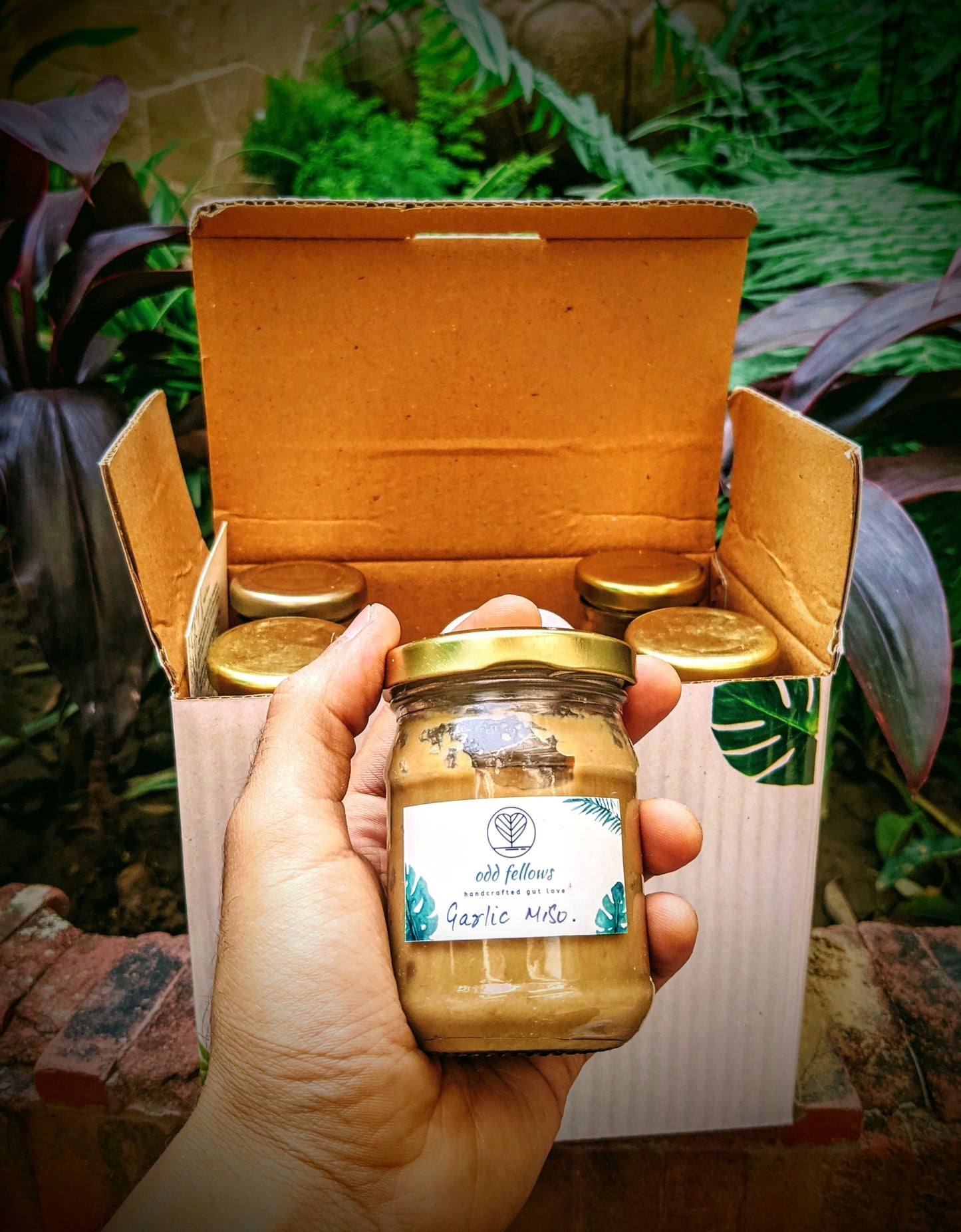 Garlic Blubs fermented in Soy Miso for 6 months, bringing complex umami to all curries and soups.