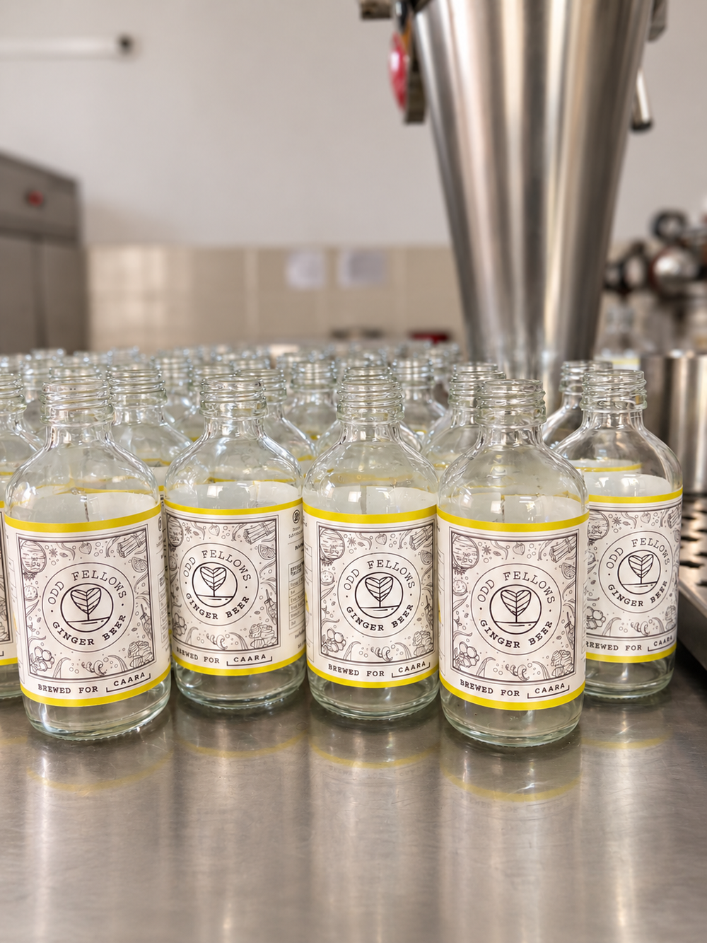 Odd Fellows Ginger Beer brewed for Caara